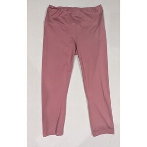 Velocity Cropped Leggings Womens Large Mauve Excellent High Rise Yoga Capri